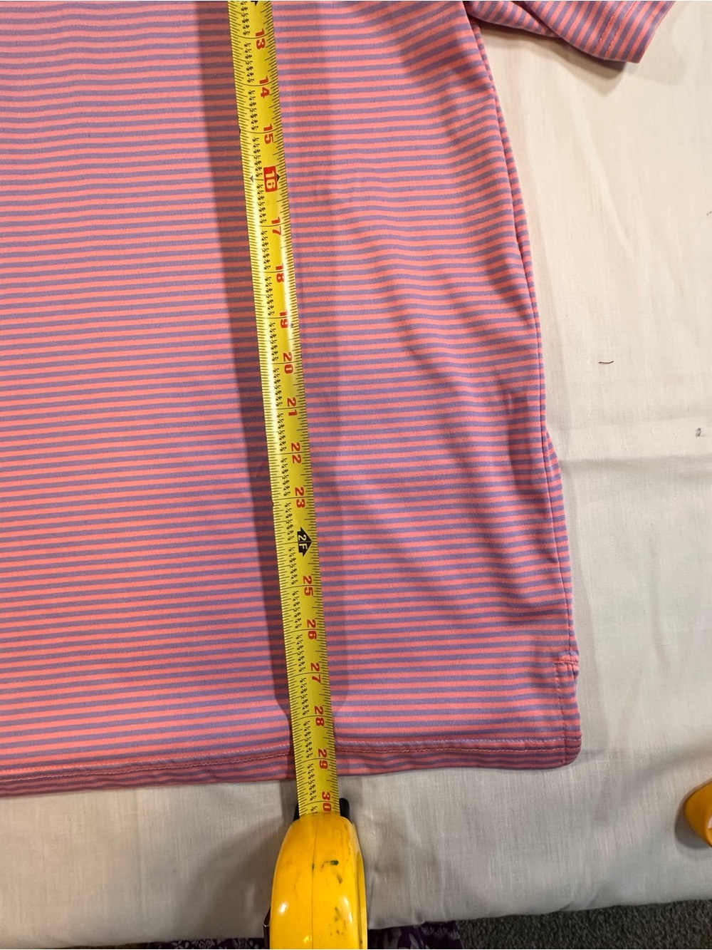 Zoom Pink Striped Men's Polo - Picture 5 of 10
